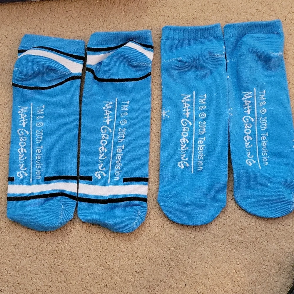 The Simpsons Set of 4 Pair Low Cut Socks Christmas NWOT